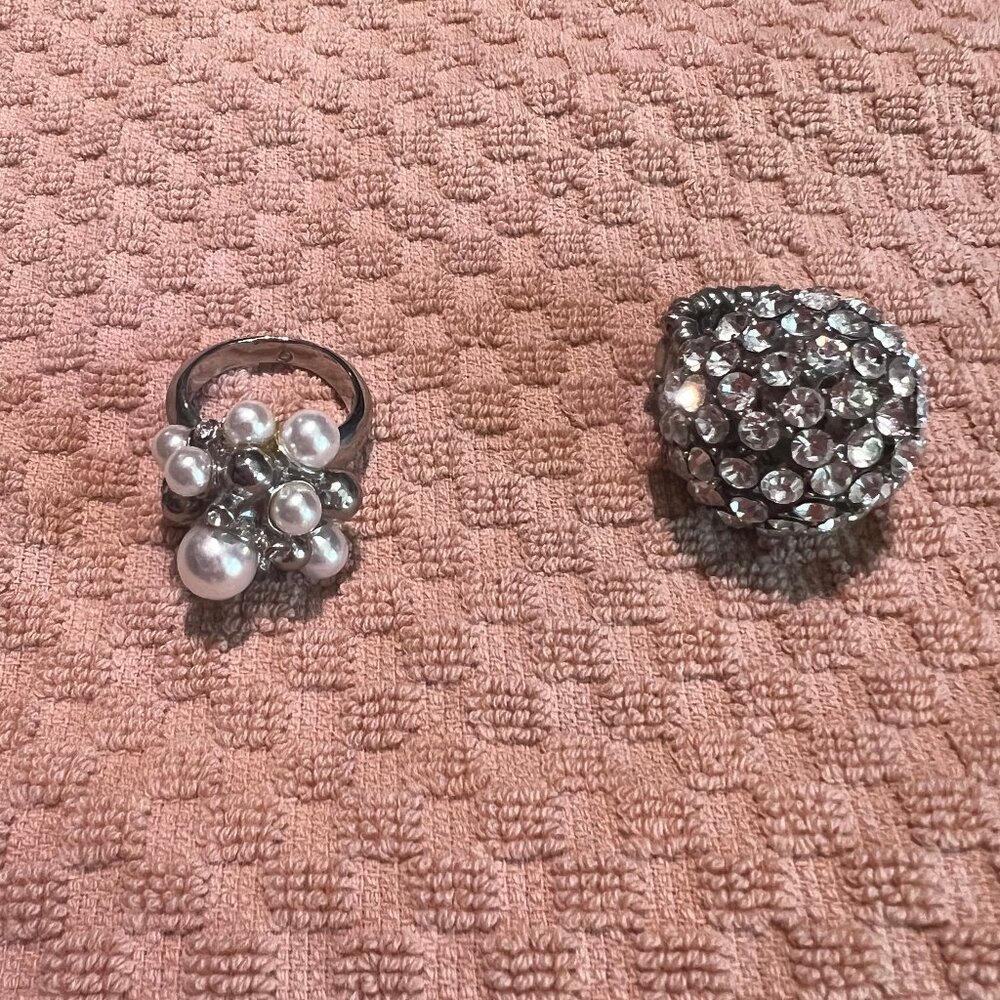 Lot of (2) Silver Rings